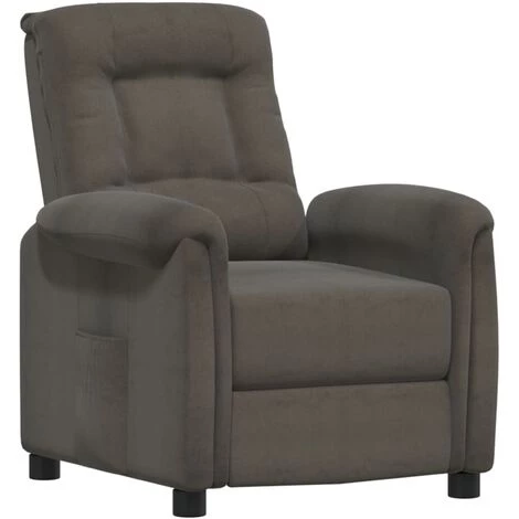 VidaXL Fauteuil Releveur Inclinable Gris Foncé Tissu Microfibre - Gris 5 VidaXL Fauteuil Releveur Inclinable Gris Foncé Tissu Microfibre - Gris – Image 3