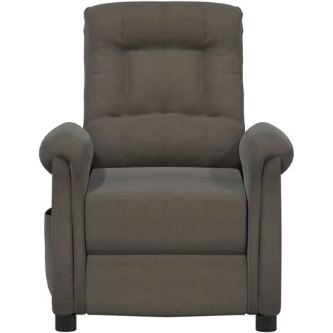 VidaXL Fauteuil Releveur Inclinable Gris Foncé Tissu Microfibre - Gris 6 VidaXL Fauteuil Releveur Inclinable Gris Foncé Tissu Microfibre - Gris – Image 4