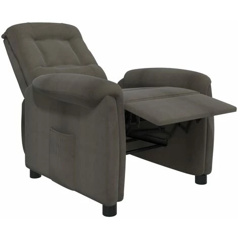 VidaXL Fauteuil Releveur Inclinable Gris Foncé Tissu Microfibre - Gris 7 VidaXL Fauteuil Releveur Inclinable Gris Foncé Tissu Microfibre - Gris – Image 5