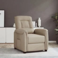 VidaXL Fauteuil Releveur Inclinable Gris Clair Tissu Microfibre - Gris