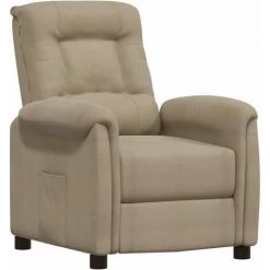 VidaXL Fauteuil Releveur Inclinable Gris Clair Tissu Microfibre - Gris -Pas Cher Fauteuil Magasin 64022585 3