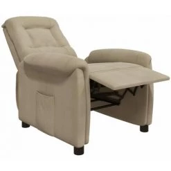 VidaXL Fauteuil Releveur Inclinable Gris Clair Tissu Microfibre - Gris -Pas Cher Fauteuil Magasin 64022585 5