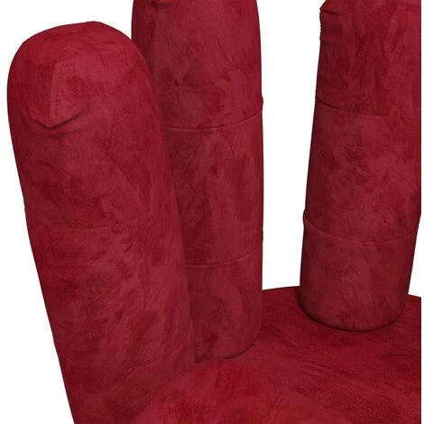 VidaXL Chaise En Forme De Main Bordeaux Velours - Rouge 7 VidaXL Chaise En Forme De Main Bordeaux Velours - Rouge – Image 5