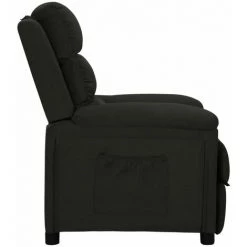 VidaXL Fauteuil Inclinable Noir Tissu - Noir -Pas Cher Fauteuil Magasin 64060527 3