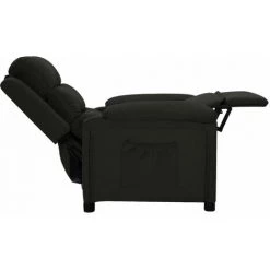 VidaXL Fauteuil Inclinable Noir Tissu - Noir -Pas Cher Fauteuil Magasin 64060527 4