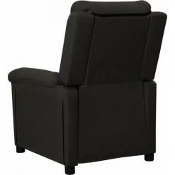 VidaXL Fauteuil Inclinable Noir Tissu - Noir -Pas Cher Fauteuil Magasin 64060527 5