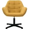 MILIBOO Fauteuil Design Tissu Effet Velours Jaune Moutarde Et Métal Noir DARWIN - Jaune Velours 2 MILIBOO Fauteuil Design Tissu Effet Velours Jaune Moutarde Et Métal Noir DARWIN - Jaune Velours -Pas Cher Fauteuil Magasin 64073583 1