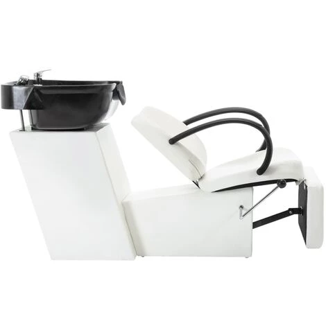 HKLFFJA Chaise De Salon Avec Lavabo Noir Et Blanc Similicuir 5 HKLFFJA Chaise De Salon Avec Lavabo Noir Et Blanc Similicuir – Image 3