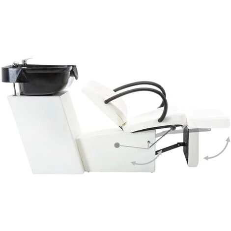 HKLFFJA Chaise De Salon Avec Lavabo Noir Et Blanc Similicuir 6 HKLFFJA Chaise De Salon Avec Lavabo Noir Et Blanc Similicuir – Image 4