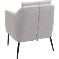 DéCOSHOP26 Chaise Fauteuil Cocktail Lounge Cadre En Métal Revêtement En Tissu Beige - Beige -Pas Cher Fauteuil Magasin 64516399 5