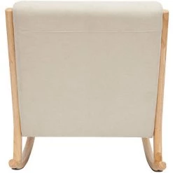 MILIBOO Rocking Chair Scandinave Bois Clair Et Tissu Effet Velours Beige DERRY - Beige Naturel Velours 9 MILIBOO Rocking Chair Scandinave Bois Clair Et Tissu Effet Velours Beige DERRY - Beige Naturel Velours -Pas Cher Fauteuil Magasin 64616908 4