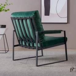 Fauteuil TV, Fauteuil Relax, Fauteuil Simple Relax Moderne Avec Coussin En Velours, Facile à Assembler Et Durable, 70*82*74cm,émeraude,LBF -Pas Cher Fauteuil Magasin 64710726 2