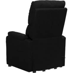 VidaXL Fauteuil Releveur Inclinable Noir Tissu - Noir 10 VidaXL Fauteuil Releveur Inclinable Noir Tissu - Noir -Pas Cher Fauteuil Magasin 64876211 4