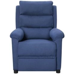 VidaXL Fauteuil Inclinable Bleu Tissu - Bleu