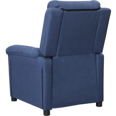 VidaXL Fauteuil Inclinable Bleu Tissu - Bleu 7 VidaXL Fauteuil Inclinable Bleu Tissu - Bleu – Image 5