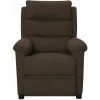 VidaXL Fauteuil Inclinable Marron Foncé Tissu - Brun -Pas Cher Fauteuil Magasin 64876415 1