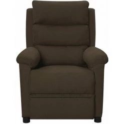 VidaXL Fauteuil Inclinable Marron Foncé Tissu - Brun