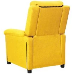 VidaXL Fauteuil Inclinable Jaune Tissu - Jaune 11 VidaXL Fauteuil Inclinable Jaune Tissu - Jaune -Pas Cher Fauteuil Magasin 64876417 5