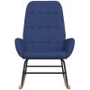 Chaise à Bascule Tissu Bleu VidaXL 2 Chaise à Bascule Tissu Bleu VidaXL -Pas Cher Fauteuil Magasin 64876436 1