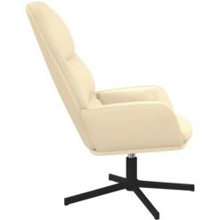 Chaise De Relaxation Similicuir Blanc Crème VidaXL -Pas Cher Fauteuil Magasin 64876808 4