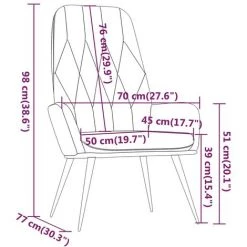 Chaise De Relaxation Velours Vert Clair VidaXL -Pas Cher Fauteuil Magasin 64876827 3