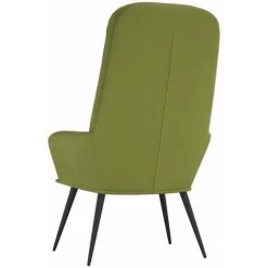 Chaise De Relaxation Velours Vert Clair VidaXL -Pas Cher Fauteuil Magasin 64876827 4