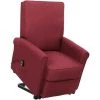 VidaXL Fauteuil Releveur Inclinable Bordeaux Tissu - Rouge
