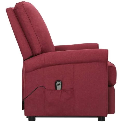 VidaXL Fauteuil Releveur Inclinable Bordeaux Tissu - Rouge 6 VidaXL Fauteuil Releveur Inclinable Bordeaux Tissu - Rouge – Image 4