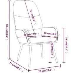 Chaise De Relaxation Tissu Bleu VidaXL 9 Chaise De Relaxation Tissu Bleu VidaXL -Pas Cher Fauteuil Magasin 64882731 3