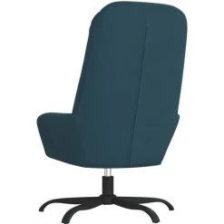 Chaise De Relaxation Velours Bleu VidaXL -Pas Cher Fauteuil Magasin 64882746 4