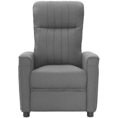 Fauteuil Inclinable Gris Clair Tissu VidaXL 4 Fauteuil Inclinable Gris Clair Tissu VidaXL – Image 2