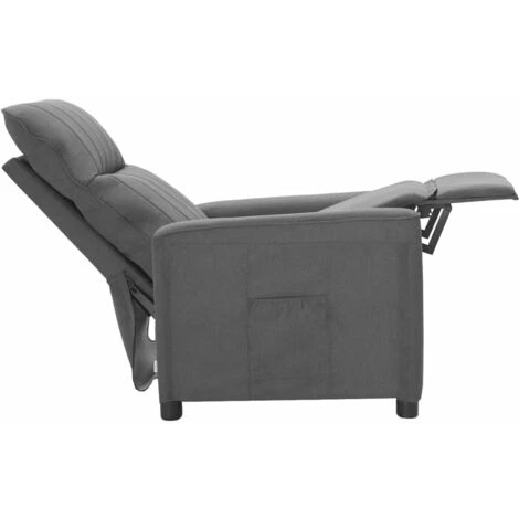 Fauteuil Inclinable Gris Clair Tissu VidaXL 6 Fauteuil Inclinable Gris Clair Tissu VidaXL – Image 4