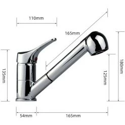 DYHF Robinet De Cuisine Avec Douchette Extractible Mitigeur De Cuisine Jets Au Choix Robinet Mitigeur Evier Cuisine Brossé - Argent 10 DYHF Robinet De Cuisine Avec Douchette Extractible Mitigeur De Cuisine Jets Au Choix Robinet Mitigeur Evier Cuisine Brossé - Argent -Pas Cher Fauteuil Magasin 64934622 4