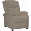 VidaXL Fauteuil Inclinable Gris Clair Velours - Gris