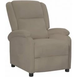 VidaXL Fauteuil Inclinable Gris Clair Velours - Gris