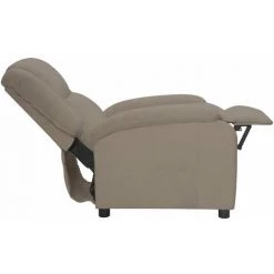 VidaXL Fauteuil Inclinable Gris Clair Velours - Gris -Pas Cher Fauteuil Magasin 64942746 4