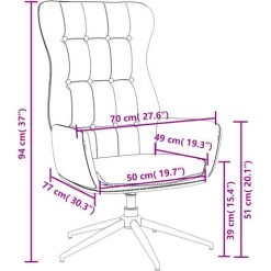 VidaXL Chaise De Relaxation Marron Brillant Similicuir - Brun -Pas Cher Fauteuil Magasin 64942761 3