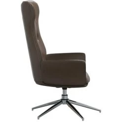 VidaXL Chaise De Relaxation Marron Brillant Similicuir - Brun -Pas Cher Fauteuil Magasin 64942761 5