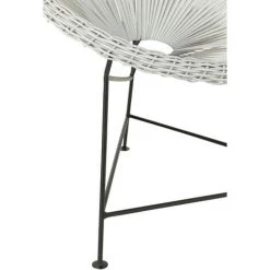 LES TENDANCES Fauteuil Acapulco Métal Et Rotin Blanc Shira -Pas Cher Fauteuil Magasin 65116922 5