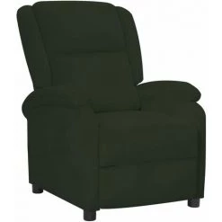 VidaXL Fauteuil Inclinable Vert Foncé Velours - Vert