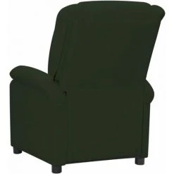 VidaXL Fauteuil Inclinable Vert Foncé Velours - Vert -Pas Cher Fauteuil Magasin 65296979 5