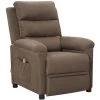 VidaXL Fauteuil De Massage Inclinable Taupe Tissu - Taupe 1 VidaXL Fauteuil De Massage Inclinable Taupe Tissu - Taupe -Pas Cher Fauteuil Magasin 65296984 1