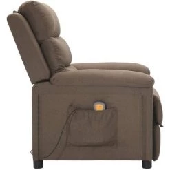 VidaXL Fauteuil De Massage Inclinable Taupe Tissu - Taupe 10 VidaXL Fauteuil De Massage Inclinable Taupe Tissu - Taupe -Pas Cher Fauteuil Magasin 65296984 4