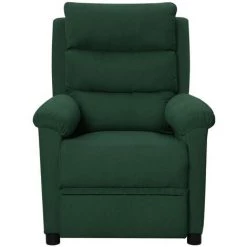 VidaXL Fauteuil De Massage Inclinable Vert Foncé Tissu - Vert 8 VidaXL Fauteuil De Massage Inclinable Vert Foncé Tissu - Vert -Pas Cher Fauteuil Magasin 65297274 2
