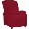 VidaXL Fauteuil Inclinable Rouge Bordeaux Velours - Rouge -Pas Cher Fauteuil Magasin 65389219 1