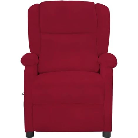 VidaXL Fauteuil Inclinable Rouge Bordeaux Velours - Rouge 4 VidaXL Fauteuil Inclinable Rouge Bordeaux Velours - Rouge – Image 2