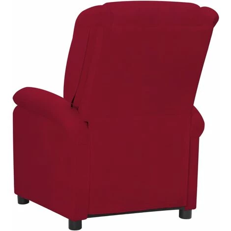 VidaXL Fauteuil Inclinable Rouge Bordeaux Velours - Rouge 7 VidaXL Fauteuil Inclinable Rouge Bordeaux Velours - Rouge – Image 5
