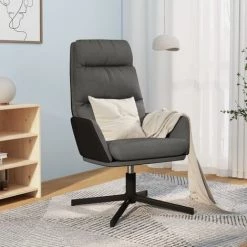 Chaise De Relaxation Tissu Gris Foncé VidaXL -Pas Cher Fauteuil Magasin 65510638 2
