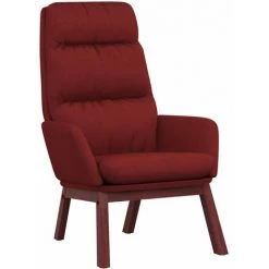 Chaise De Relaxation Tissu Rouge Bordeaux VidaXL
