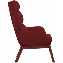 Chaise De Relaxation Tissu Rouge Bordeaux VidaXL -Pas Cher Fauteuil Magasin 65510639 4